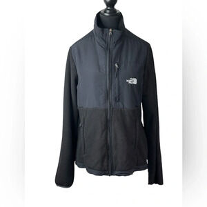 The North Face Sweater Jacket Women Large Black Fleece Pockets Autumn FLAW